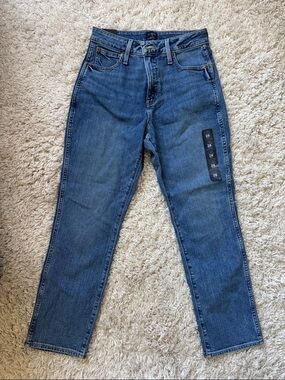 Classic High-Rise Straight Leg Jeans - Medium Blue